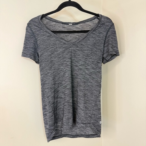 lululemon athletica Tops - Lululemon Heathered Gray V-Neck Tee | Lightweight Short Sleeve Workout Top